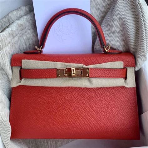 Hermès Kelly 20 Rouge de Coeur Sellier Epsom Gold Hardware 